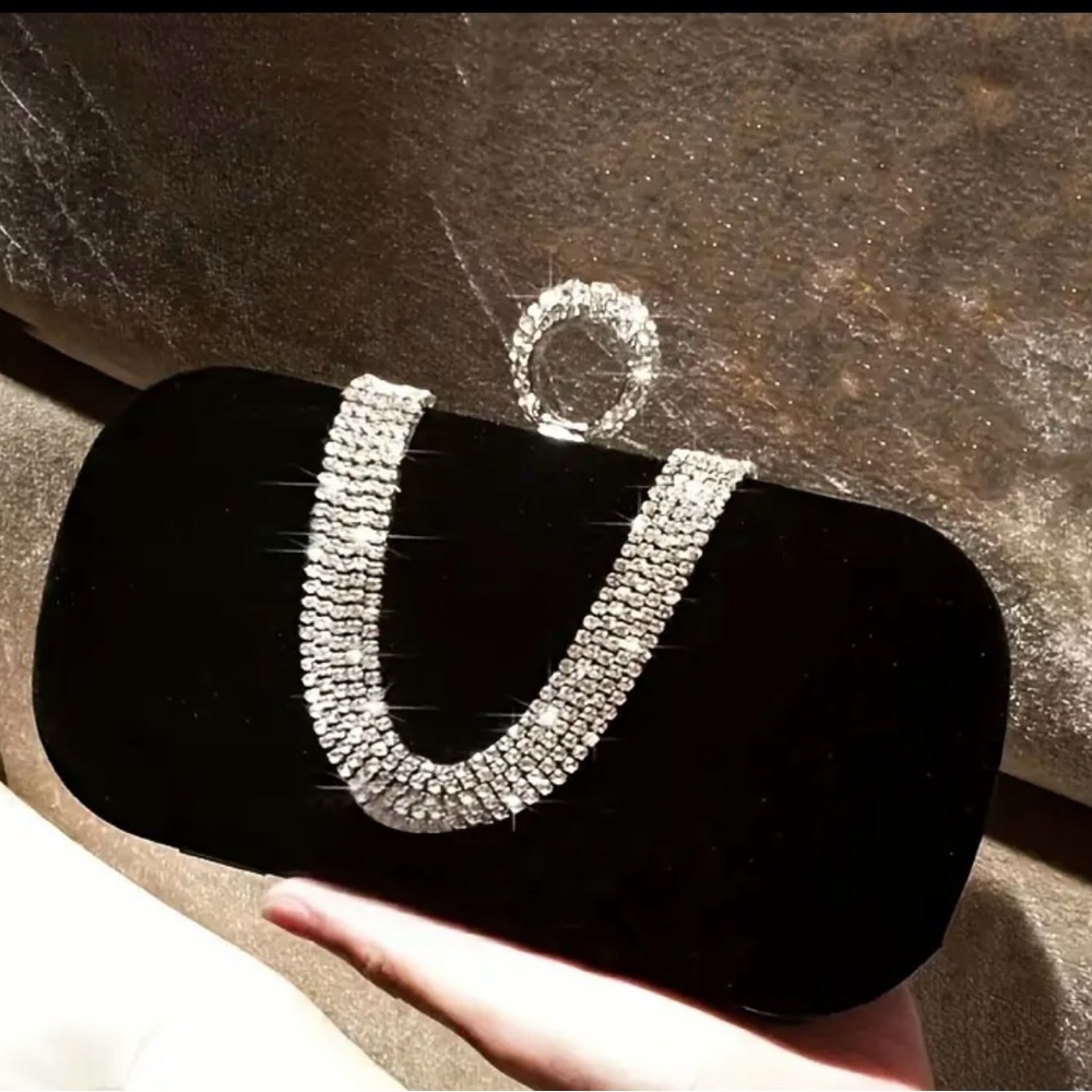Elegant Women's Rhinestone Clutch Bag
